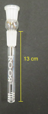 Glass Male Down Stem - 19mm Diameter 7,8,9 or 13cm